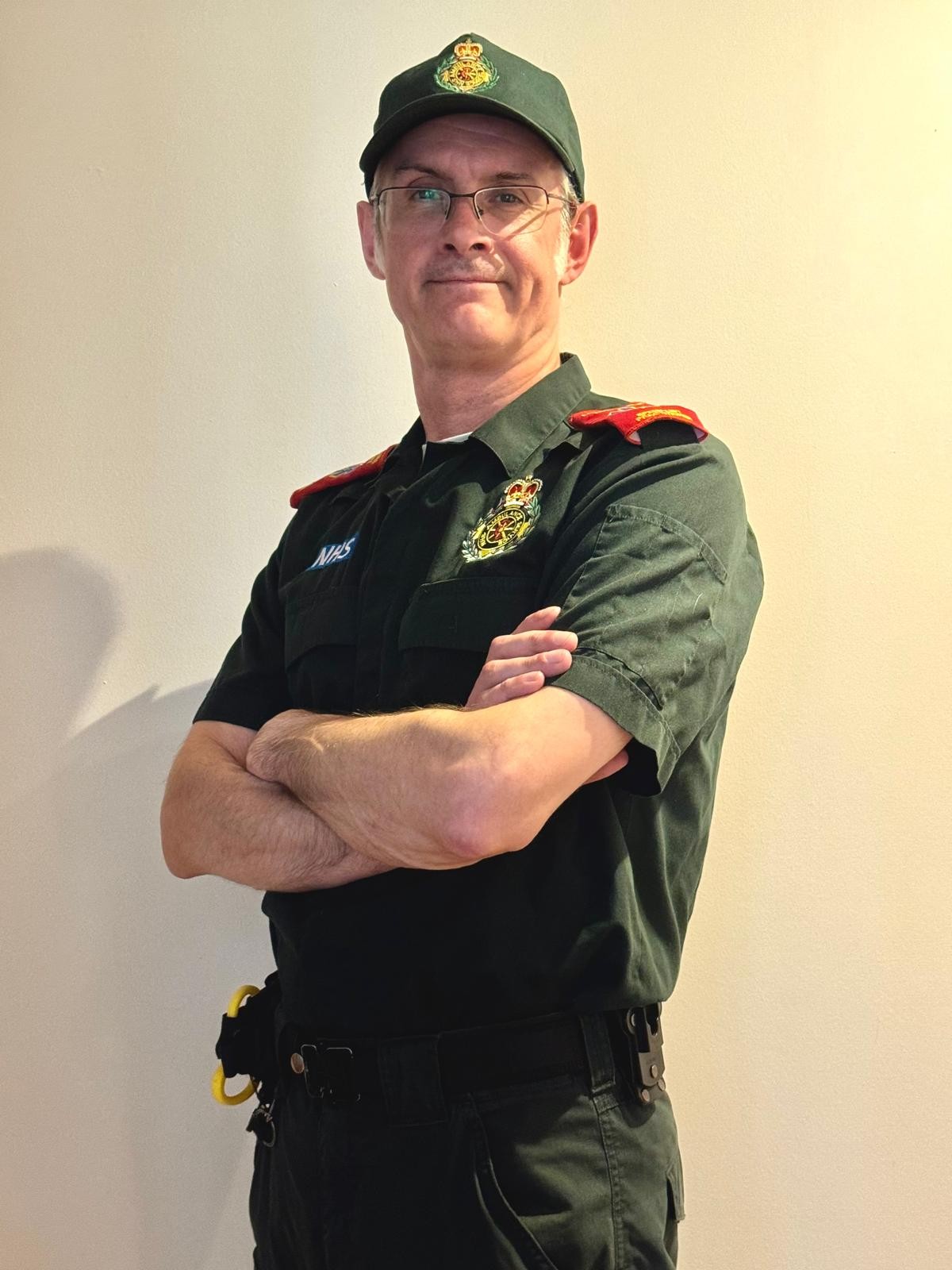 David Rovardi in his green uniform