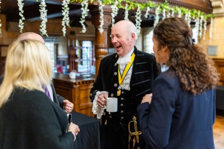 Sir Richard having conversations with colleagues from our Non-emergency Patient Transport Service.