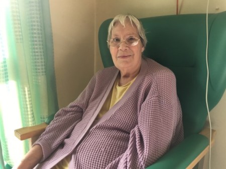 Jean Beardsley ready for a home visit 